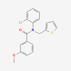 N-(2-chlorophenyl)-3-methoxy-N-(thiophen-2-ylmethyl)benzamide