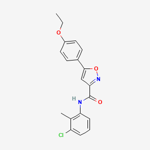 molecular formula C19H17ClN2O3 B11368429 N-(3-chloro-2-methylphenyl)-5-(4-ethoxyphenyl)-1,2-oxazole-3-carboxamide 