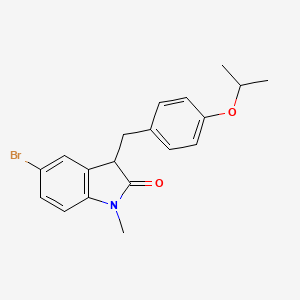 molecular formula C19H20BrNO2 B11368460 5-bromo-1-methyl-3-[4-(propan-2-yloxy)benzyl]-1,3-dihydro-2H-indol-2-one 