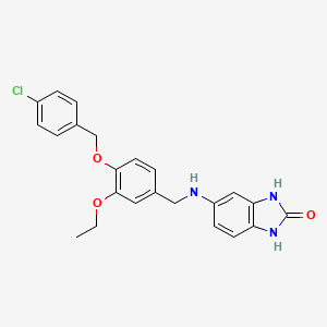 5-({4-[(4-chlorobenzyl)oxy]-3-ethoxybenzyl}amino)-1,3-dihydro-2H-benzimidazol-2-one