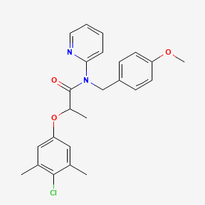 2-(4-chloro-3,5-dimethylphenoxy)-N-(4-methoxybenzyl)-N-(pyridin-2-yl)propanamide