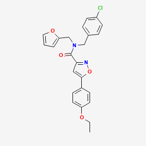 molecular formula C24H21ClN2O4 B11368473 N-(4-chlorobenzyl)-5-(4-ethoxyphenyl)-N-(furan-2-ylmethyl)-1,2-oxazole-3-carboxamide 