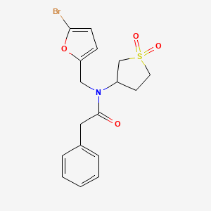 N-[(5-bromofuran-2-yl)methyl]-N-(1,1-dioxidotetrahydrothiophen-3-yl)-2-phenylacetamide