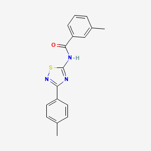 molecular formula C17H15N3OS B11368505 3-methyl-N-[3-(4-methylphenyl)-1,2,4-thiadiazol-5-yl]benzamide 