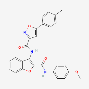 N-{2-[(4-methoxyphenyl)carbamoyl]-1-benzofuran-3-yl}-5-(4-methylphenyl)-1,2-oxazole-3-carboxamide