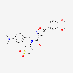 5-(2,3-dihydro-1,4-benzodioxin-6-yl)-N-[4-(dimethylamino)benzyl]-N-(1,1-dioxidotetrahydrothiophen-3-yl)-1,2-oxazole-3-carboxamide