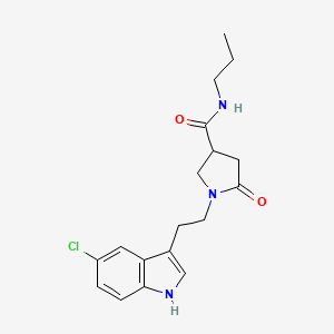 molecular formula C18H22ClN3O2 B11368585 1-[2-(5-chloro-1H-indol-3-yl)ethyl]-5-oxo-N-propylpyrrolidine-3-carboxamide 