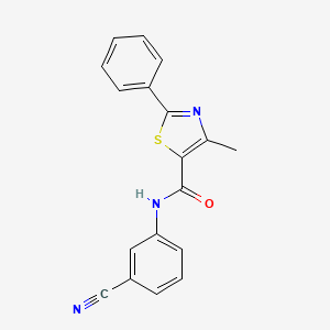 N-(3-cyanophenyl)-4-methyl-2-phenyl-1,3-thiazole-5-carboxamide