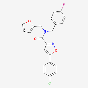 5-(4-chlorophenyl)-N-(4-fluorobenzyl)-N-(furan-2-ylmethyl)-1,2-oxazole-3-carboxamide