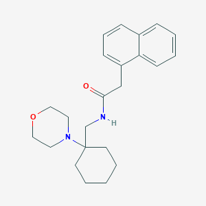 molecular formula C23H30N2O2 B11368655 N-{[1-(morpholin-4-yl)cyclohexyl]methyl}-2-(naphthalen-1-yl)acetamide 