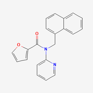 molecular formula C21H16N2O2 B11368693 N-(naphthalen-1-ylmethyl)-N-(pyridin-2-yl)furan-2-carboxamide 