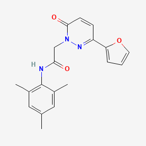 2-(3-(furan-2-yl)-6-oxopyridazin-1(6H)-yl)-N-mesitylacetamide