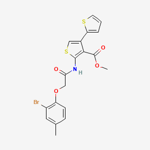 molecular formula C19H16BrNO4S2 B11368714 Methyl 5'-(2-(2-bromo-4-methylphenoxy)acetamido)-[2,3'-bithiophene]-4'-carboxylate 