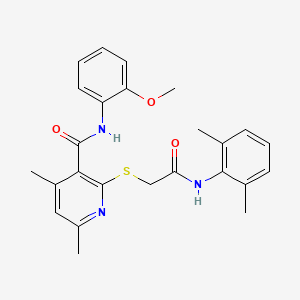 2-({2-[(2,6-dimethylphenyl)amino]-2-oxoethyl}sulfanyl)-N-(2-methoxyphenyl)-4,6-dimethylpyridine-3-carboxamide