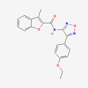 molecular formula C20H17N3O4 B11368742 N-[4-(4-ethoxyphenyl)-1,2,5-oxadiazol-3-yl]-3-methyl-1-benzofuran-2-carboxamide 