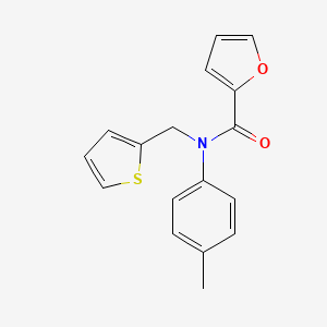 N-(4-methylphenyl)-N-(thiophen-2-ylmethyl)furan-2-carboxamide