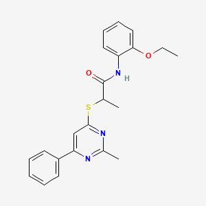 N-(2-Ethoxyphenyl)-2-[(2-methyl-6-phenylpyrimidin-4-YL)sulfanyl]propanamide