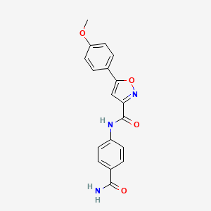 N-(4-carbamoylphenyl)-5-(4-methoxyphenyl)-1,2-oxazole-3-carboxamide