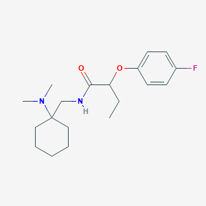 molecular formula C19H29FN2O2 B11368843 N-{[1-(dimethylamino)cyclohexyl]methyl}-2-(4-fluorophenoxy)butanamide 