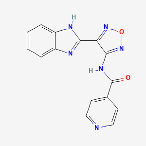 4-Pyridinecarboxamide, N-[4-(1H-1,3-benzimidazol-2-yl)-1,2,5-oxadiazol-3-yl]-