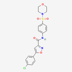 5-(4-chlorophenyl)-N-[4-(morpholin-4-ylsulfonyl)phenyl]-1,2-oxazole-3-carboxamide