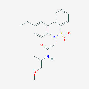 2-(9-Ethyl-5,5-dioxido-6H-dibenzo[C,E][1,2]thiazin-6-YL)-N-(1-methoxy-2-propanyl)acetamide