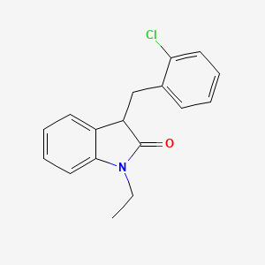 molecular formula C17H16ClNO B11368932 3-(2-chlorobenzyl)-1-ethyl-1,3-dihydro-2H-indol-2-one 