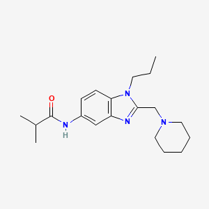 2-methyl-N-[2-(piperidin-1-ylmethyl)-1-propyl-1H-benzimidazol-5-yl]propanamide