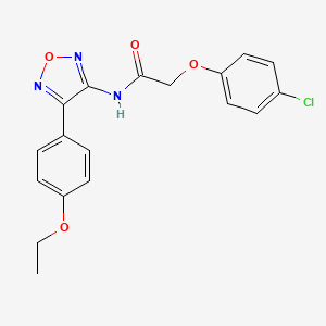 molecular formula C18H16ClN3O4 B11368936 2-(4-chlorophenoxy)-N-[4-(4-ethoxyphenyl)-1,2,5-oxadiazol-3-yl]acetamide 