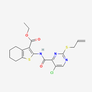 Ethyl 2-({[5-chloro-2-(prop-2-en-1-ylsulfanyl)pyrimidin-4-yl]carbonyl}amino)-4,5,6,7-tetrahydro-1-benzothiophene-3-carboxylate