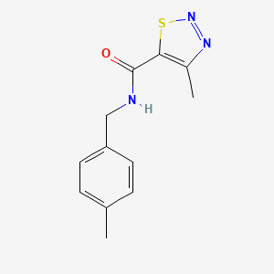 molecular formula C12H13N3OS B11368963 4-methyl-N-(4-methylbenzyl)-1,2,3-thiadiazole-5-carboxamide 