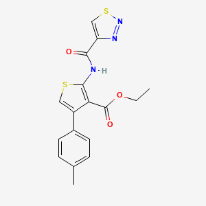 Ethyl 4-(4-methylphenyl)-2-[(1,2,3-thiadiazol-4-ylcarbonyl)amino]thiophene-3-carboxylate