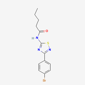 molecular formula C13H14BrN3OS B11368974 N-[3-(4-bromophenyl)-1,2,4-thiadiazol-5-yl]pentanamide 