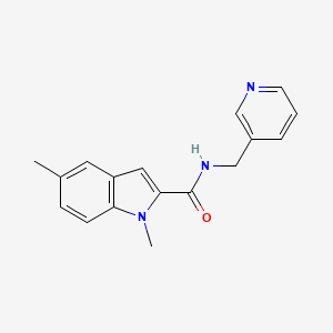 molecular formula C17H17N3O B11368996 1,5-dimethyl-N-(pyridin-3-ylmethyl)-1H-indole-2-carboxamide 