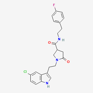 1-[2-(5-chloro-1H-indol-3-yl)ethyl]-N-[2-(4-fluorophenyl)ethyl]-5-oxopyrrolidine-3-carboxamide