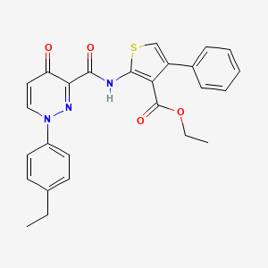 Ethyl 2-({[1-(4-ethylphenyl)-4-oxo-1,4-dihydropyridazin-3-yl]carbonyl}amino)-4-phenylthiophene-3-carboxylate