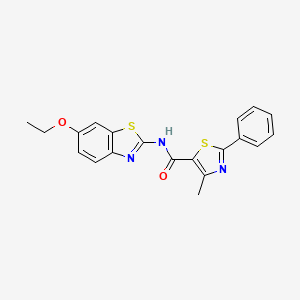 N-(6-ethoxy-1,3-benzothiazol-2-yl)-4-methyl-2-phenyl-1,3-thiazole-5-carboxamide