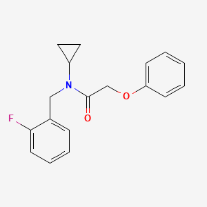 N-cyclopropyl-N-[(2-fluorophenyl)methyl]-2-phenoxyacetamide