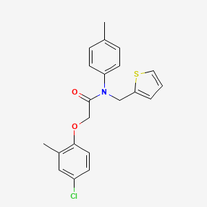 2-(4-chloro-2-methylphenoxy)-N-(4-methylphenyl)-N-(thiophen-2-ylmethyl)acetamide