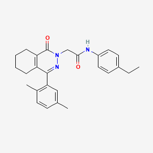 molecular formula C26H29N3O2 B11369140 2-[4-(2,5-dimethylphenyl)-1-oxo-5,6,7,8-tetrahydrophthalazin-2(1H)-yl]-N-(4-ethylphenyl)acetamide 