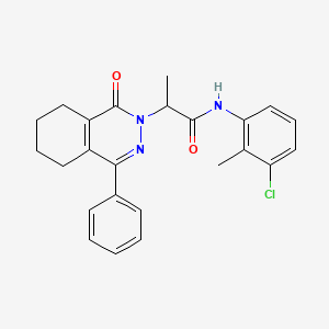 molecular formula C24H24ClN3O2 B11369152 N-(3-chloro-2-methylphenyl)-2-(1-oxo-4-phenyl-5,6,7,8-tetrahydrophthalazin-2(1H)-yl)propanamide 