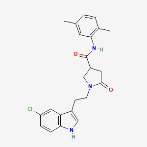 1-[2-(5-chloro-1H-indol-3-yl)ethyl]-N-(2,5-dimethylphenyl)-5-oxopyrrolidine-3-carboxamide