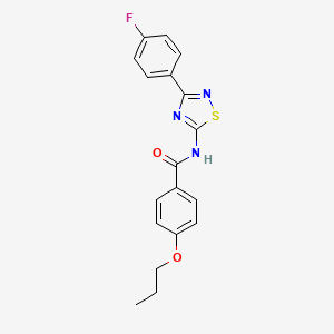 N-[3-(4-fluorophenyl)-1,2,4-thiadiazol-5-yl]-4-propoxybenzamide