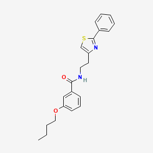 molecular formula C22H24N2O2S B11369211 3-butoxy-N-[2-(2-phenyl-1,3-thiazol-4-yl)ethyl]benzamide 