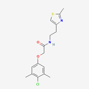 2-(4-chloro-3,5-dimethylphenoxy)-N-[2-(2-methyl-1,3-thiazol-4-yl)ethyl]acetamide