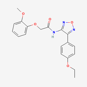 molecular formula C19H19N3O5 B11369216 N-[4-(4-ethoxyphenyl)-1,2,5-oxadiazol-3-yl]-2-(2-methoxyphenoxy)acetamide 