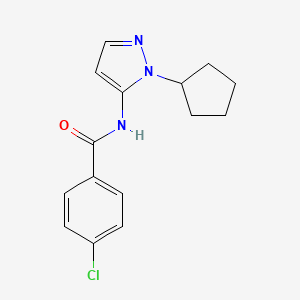 4-chloro-N-(1-cyclopentyl-1H-pyrazol-5-yl)benzamide