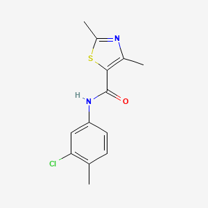 molecular formula C13H13ClN2OS B11369255 N-(3-chloro-4-methylphenyl)-2,4-dimethyl-1,3-thiazole-5-carboxamide 