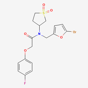 N-[(5-bromofuran-2-yl)methyl]-N-(1,1-dioxidotetrahydrothiophen-3-yl)-2-(4-fluorophenoxy)acetamide