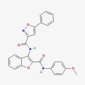 N-{2-[(4-methoxyphenyl)carbamoyl]-1-benzofuran-3-yl}-5-phenyl-1,2-oxazole-3-carboxamide